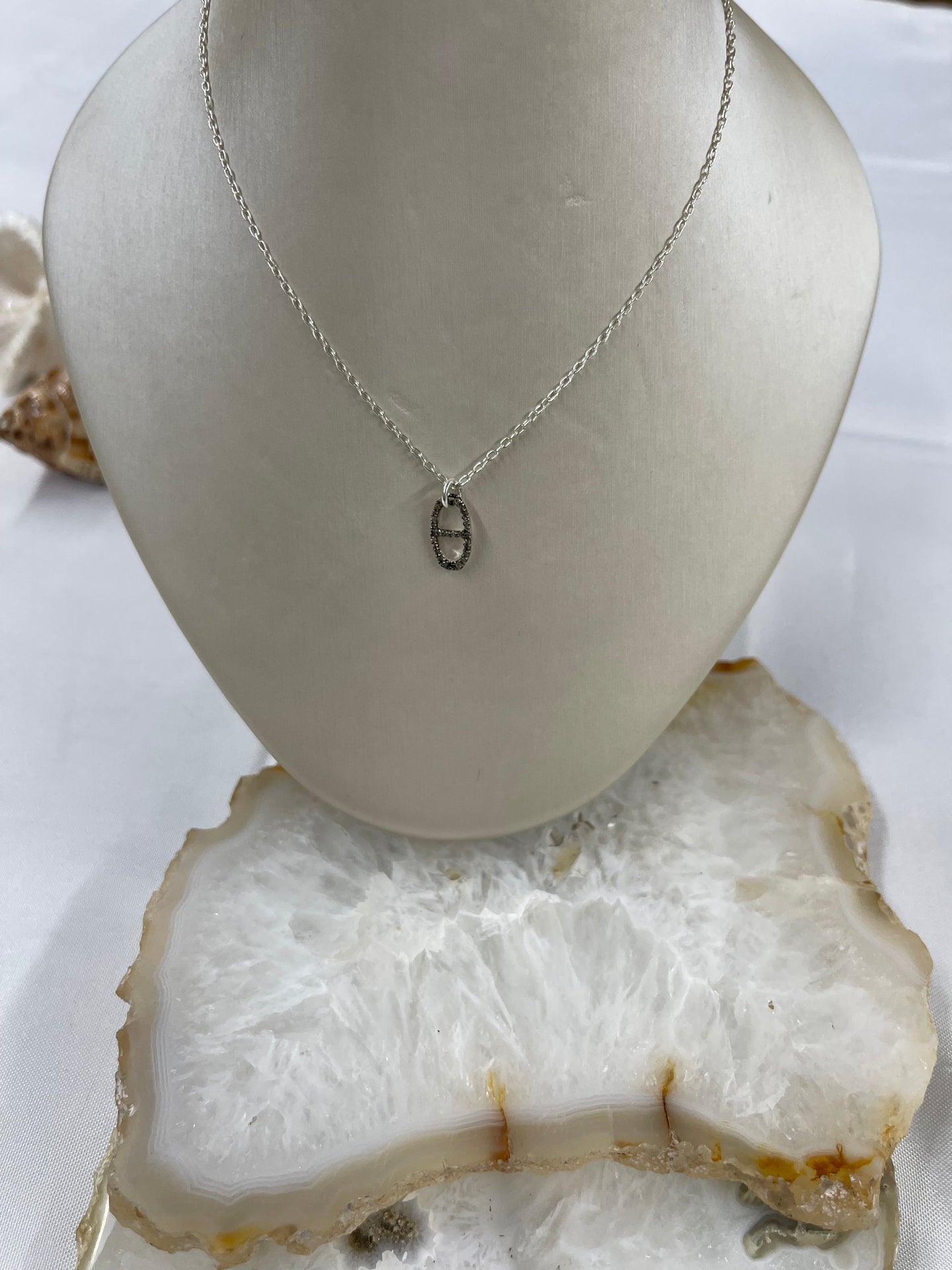 Small Diamond Kingston Charm Necklace