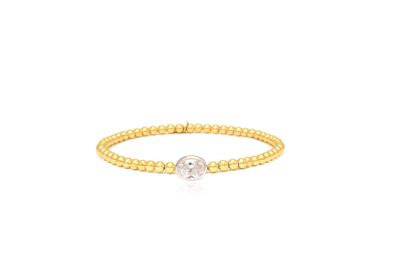 Stirata Round Diamond Gold Stretch Bracelet - Vincent Peach Fine Jewelry