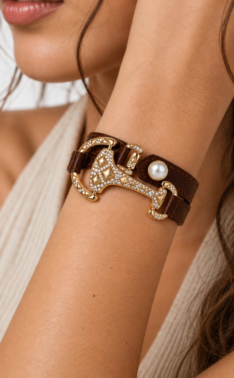 Cavallo Snaffle Bit Diamond Bracelet, model