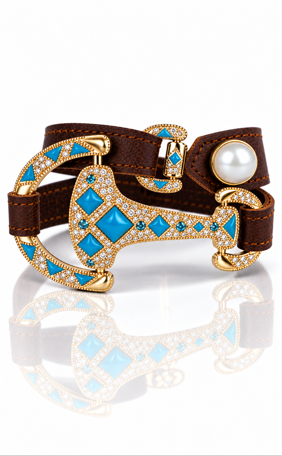 Cavallo Snaffle Bit Diamond Bracelet, front