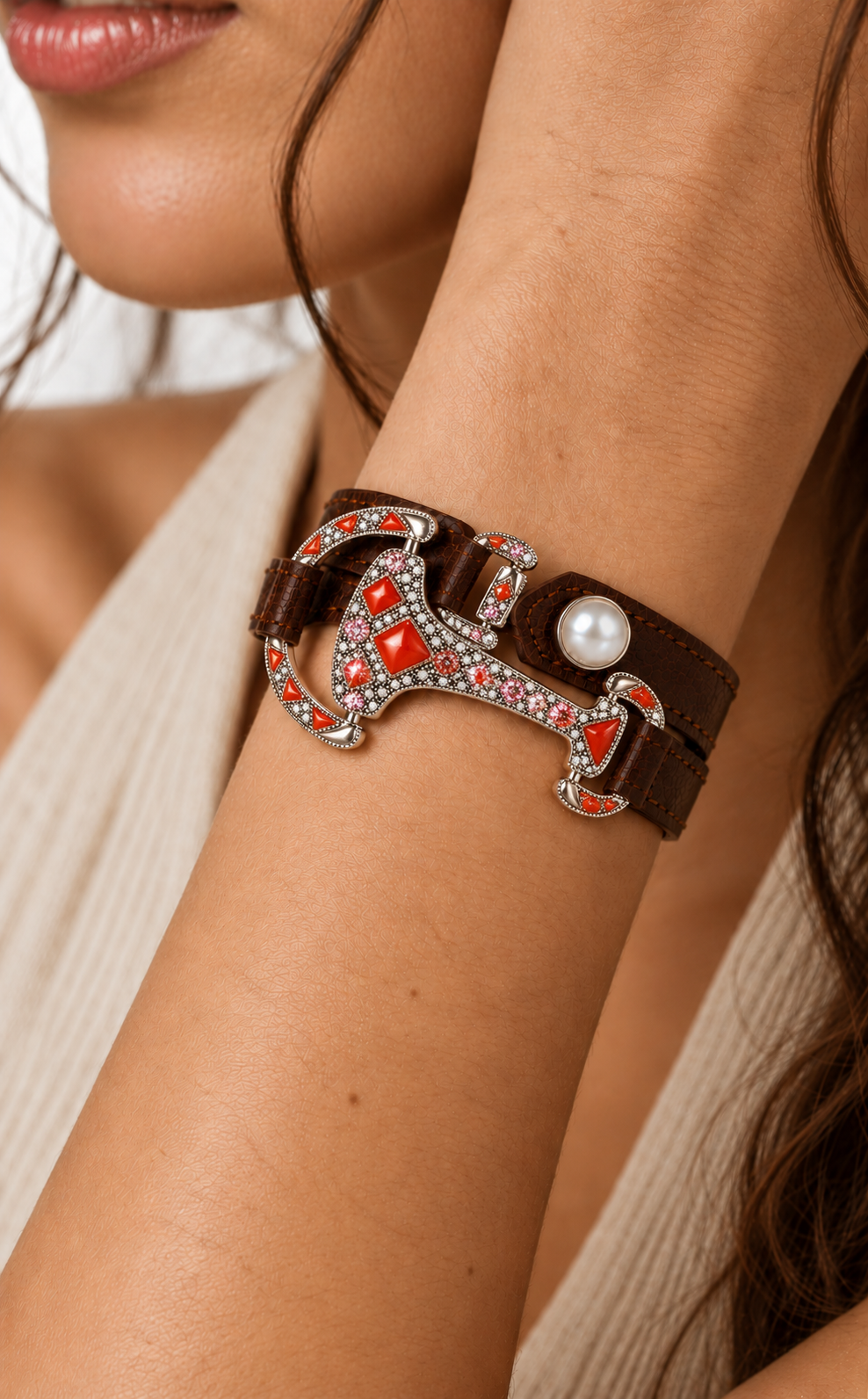 Cavallo Snaffle Bit Diamond Bracelet, model