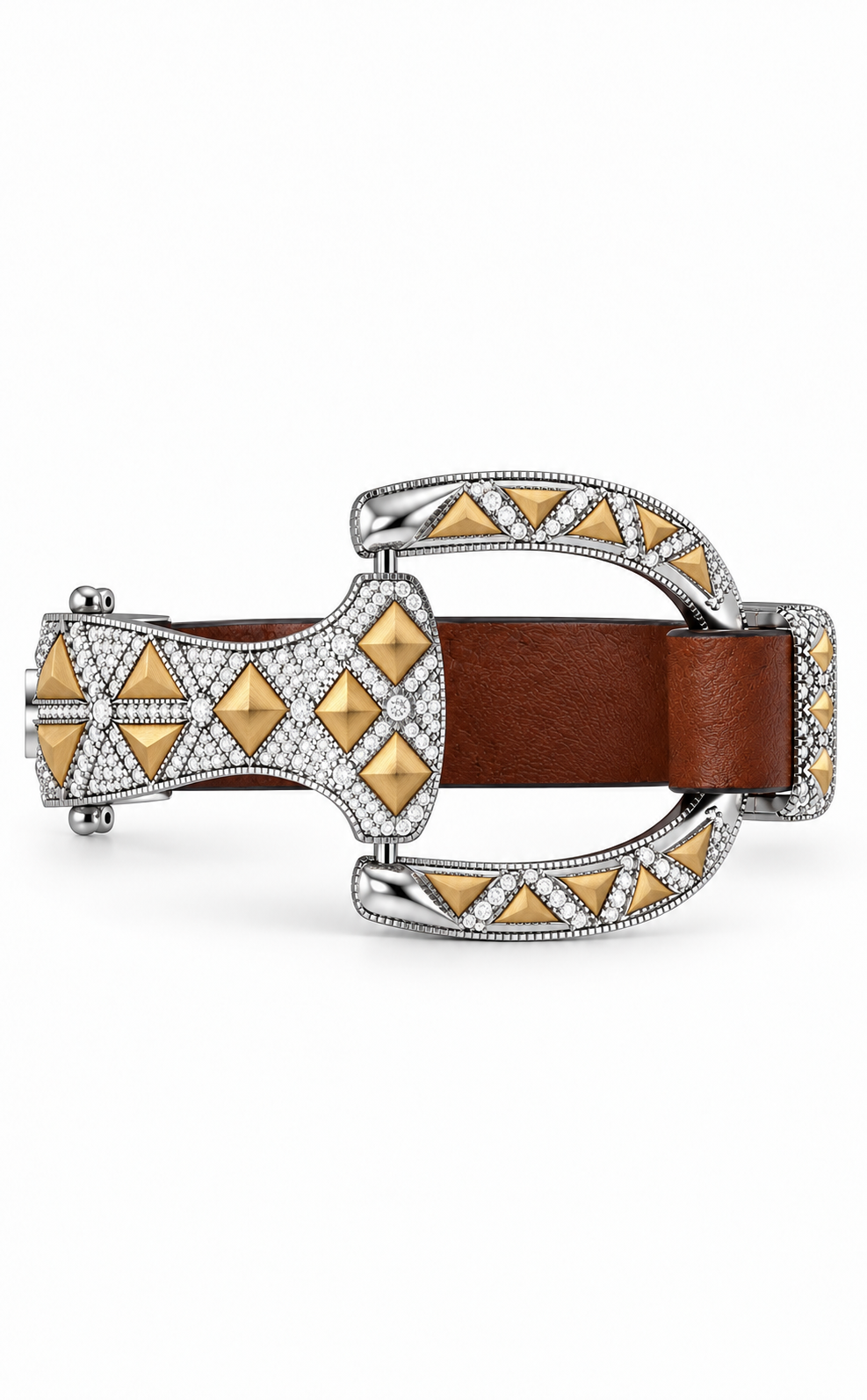 Cavallo Buckle Diamond Bracelet, front