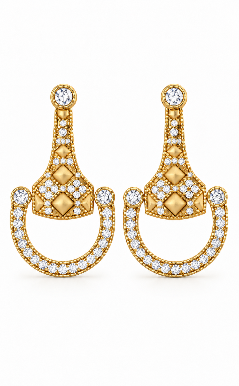 Cavallo Snaffle Bit Diamond Earrings