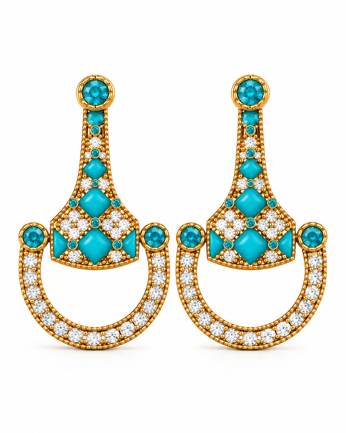 Cavallo Snaffle Bit Diamond Earrings