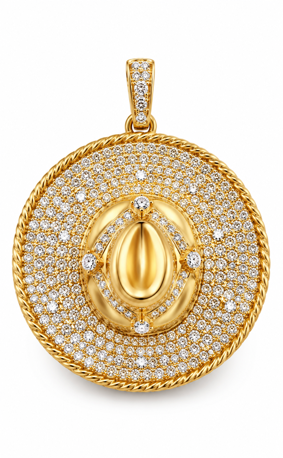 Cavallo Cowboy Hat Diamond Pendant