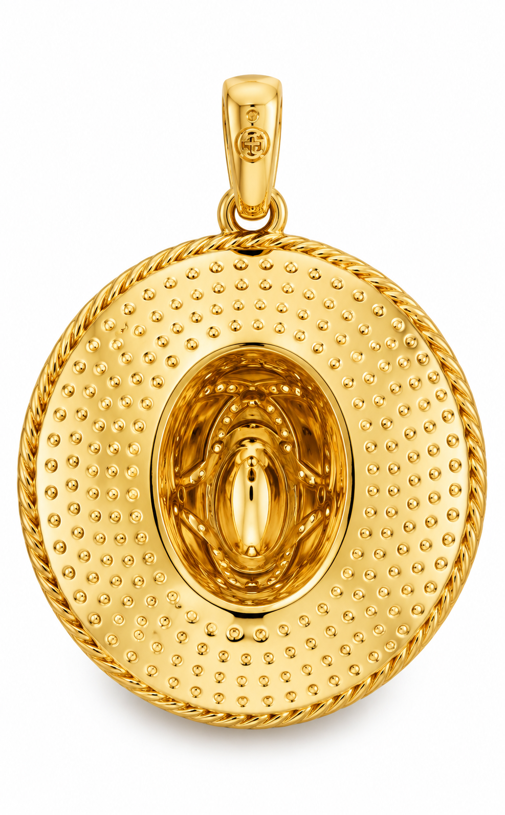 Cavallo Cowboy Hat Diamond Pendant, back