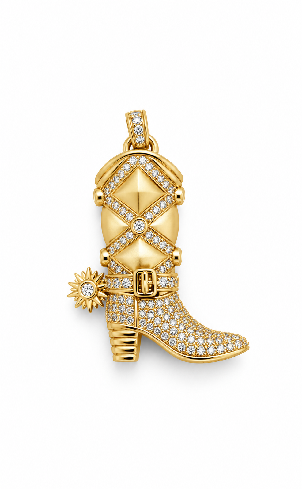 Cavallo Cowboy Boot Diamond Pendant, right