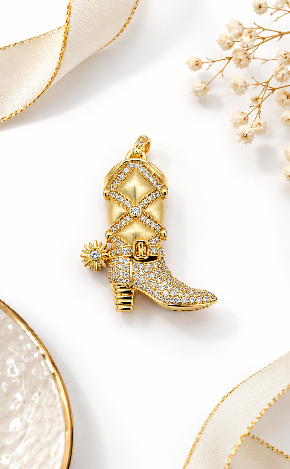 Cavallo Cowboy Boot Diamond Pendant, lifestyle