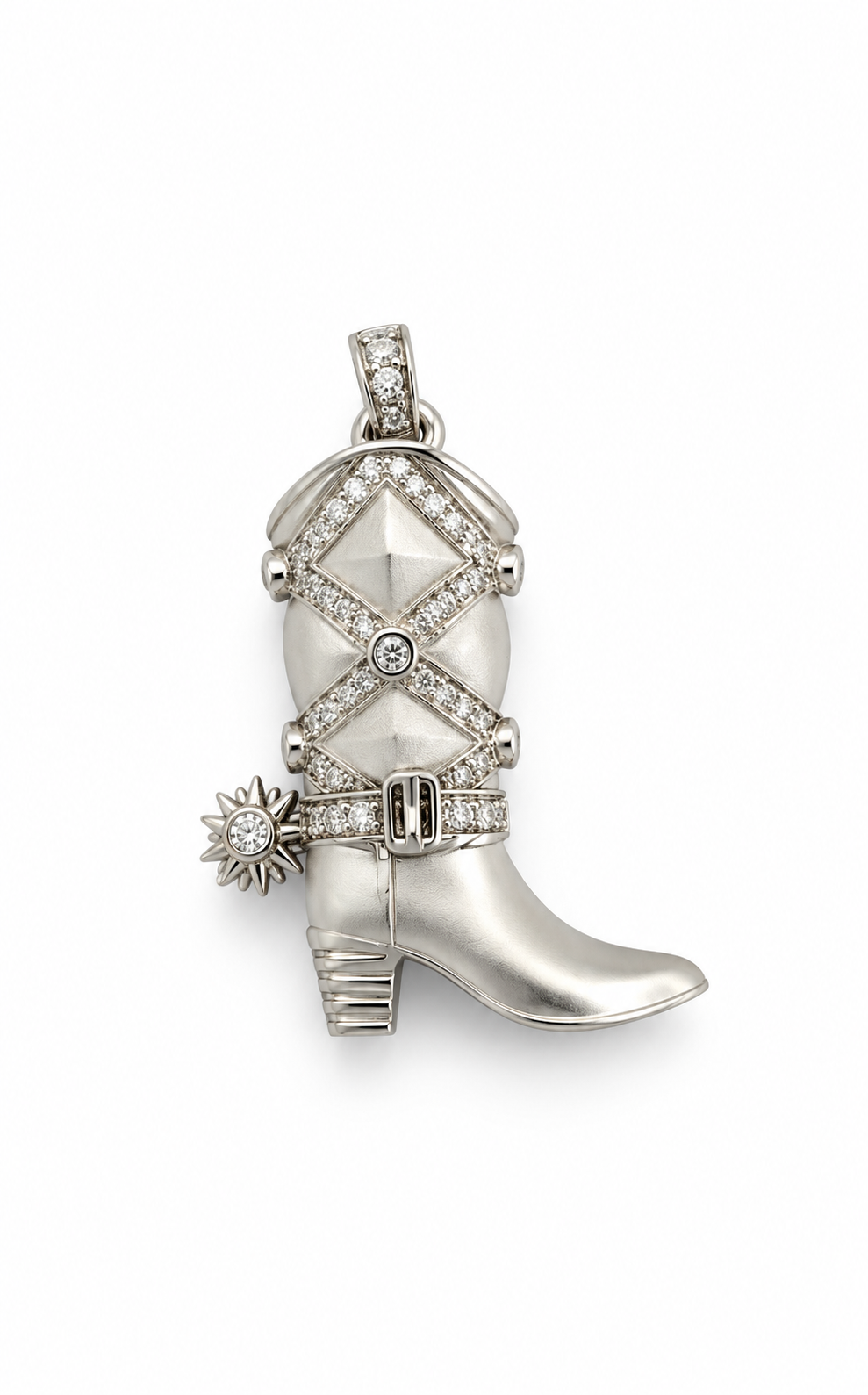 Cavallo Cowboy Boot Diamond Pendant, right