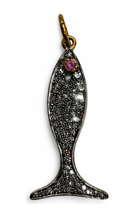 Ichthyic Fish Ruby Pendant, Classic by Vincent Peach