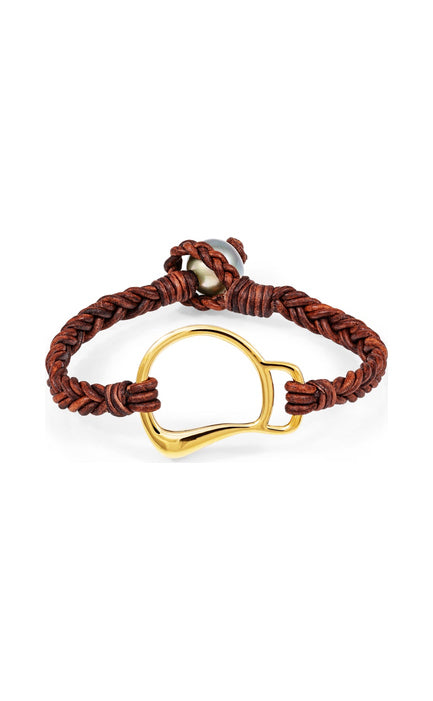 Cheval Bit Bracelet | Gold, worn
