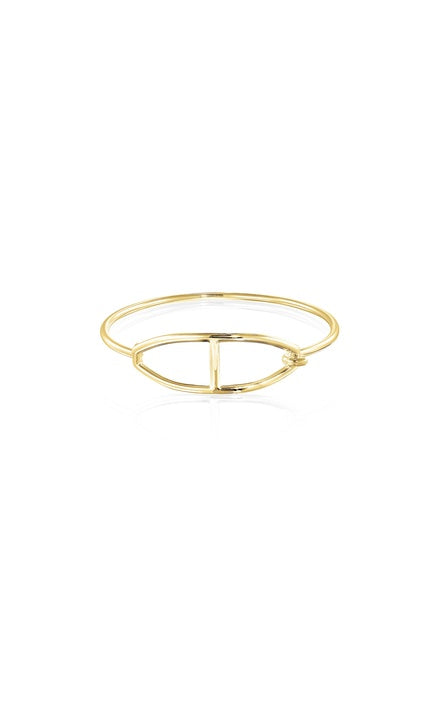 Sterling Silver Kingston Buckle Bangle by Vincent Peach, view 2