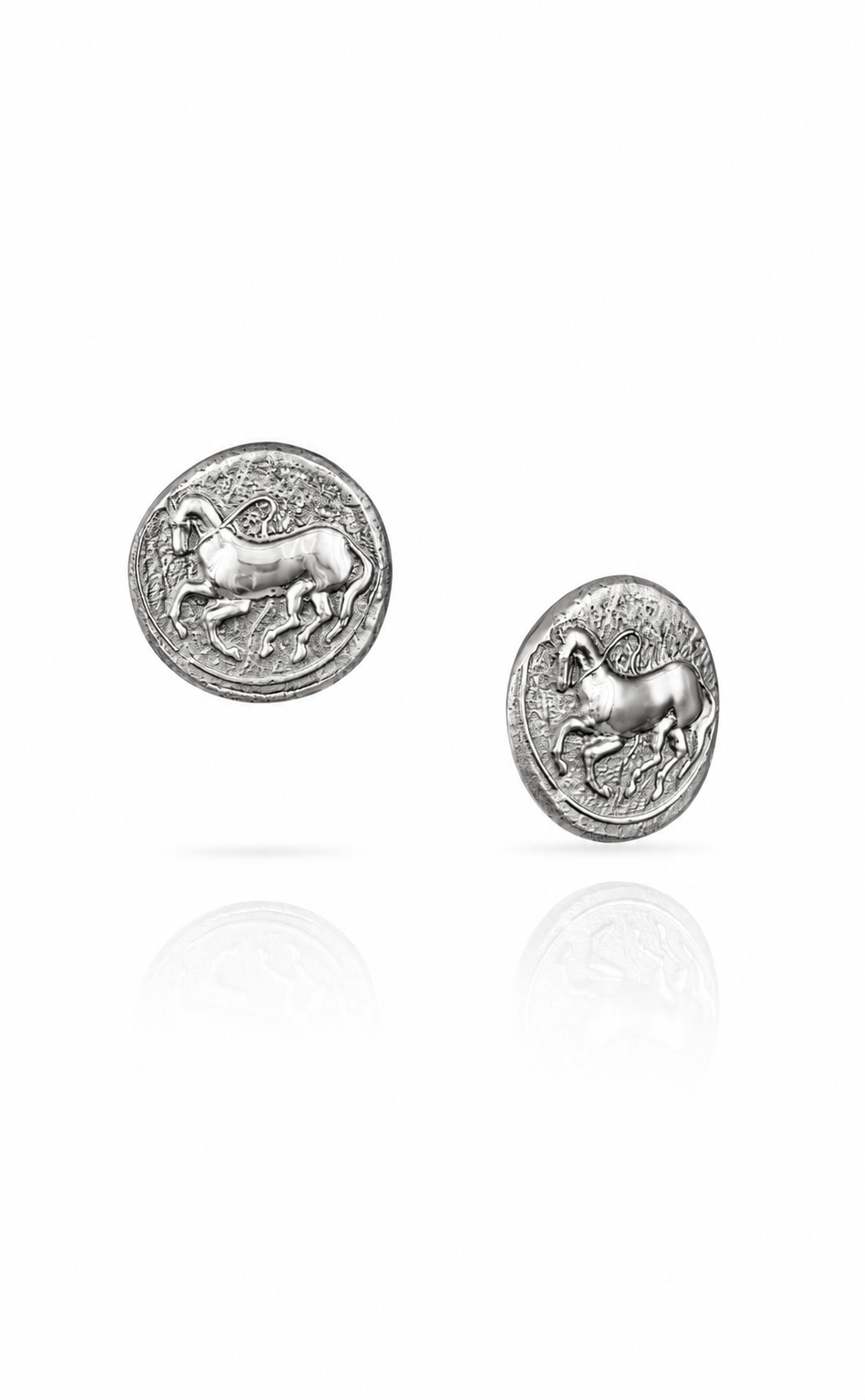 Trojan Coin Earrings by Vincent Peach