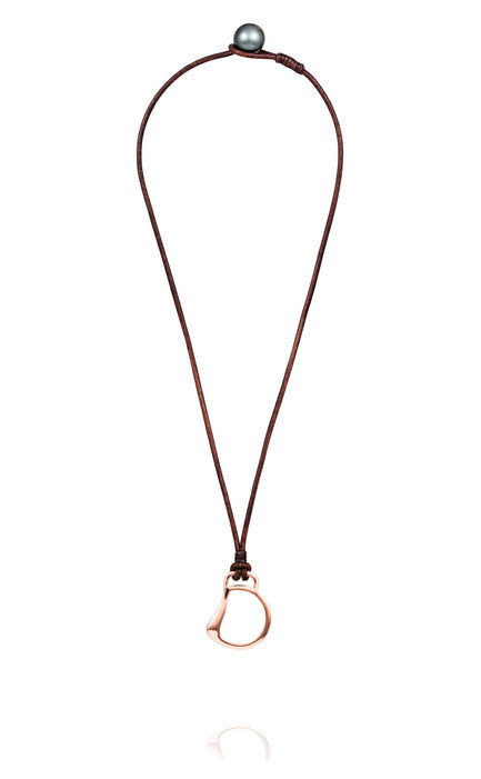 Sterling Silver Cheval Bit Necklace by Vincent Peach, view 4