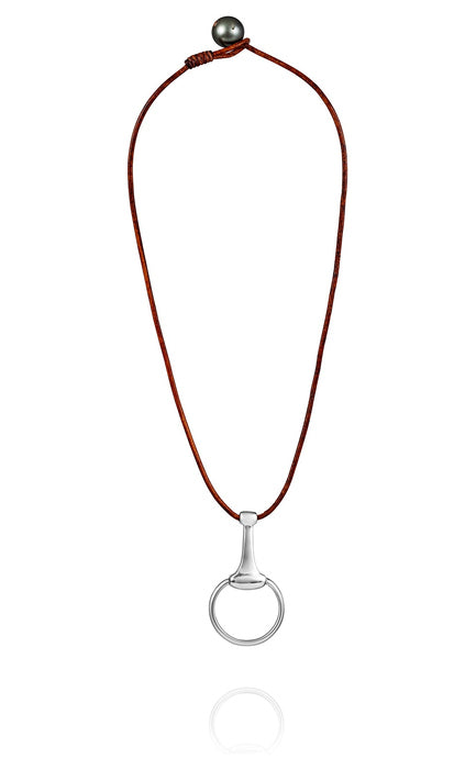 Sterling Silver Dressage Bit Necklace by Vincent Peach, view 2