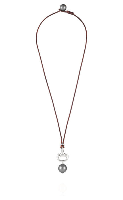 Equestrian Pearl Necklace by Vincent Peach, view 2