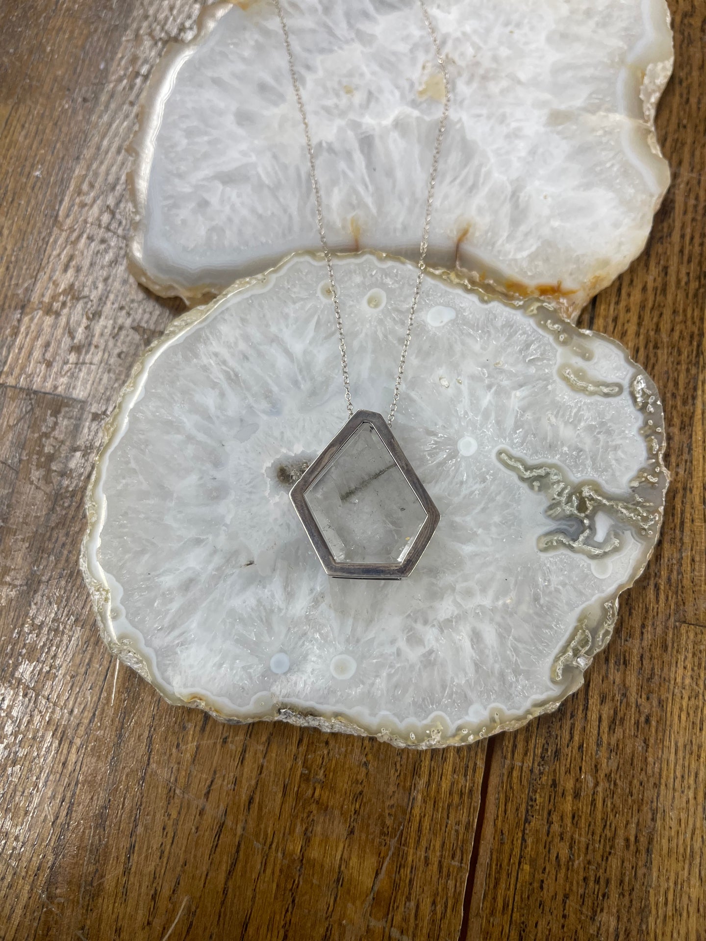 Quartz Necklace Silver