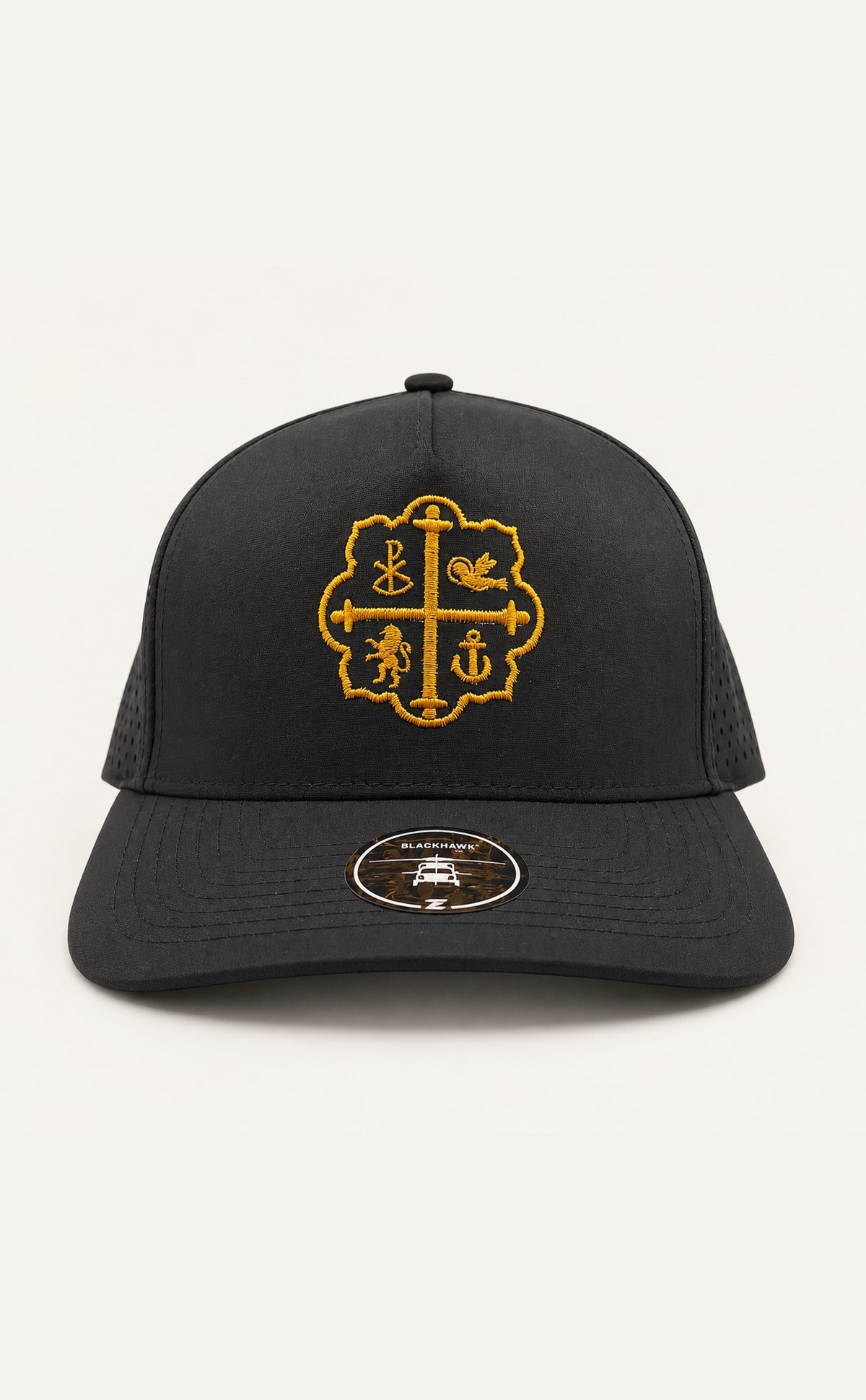 Embroidered Kingdom Black Snapback, front