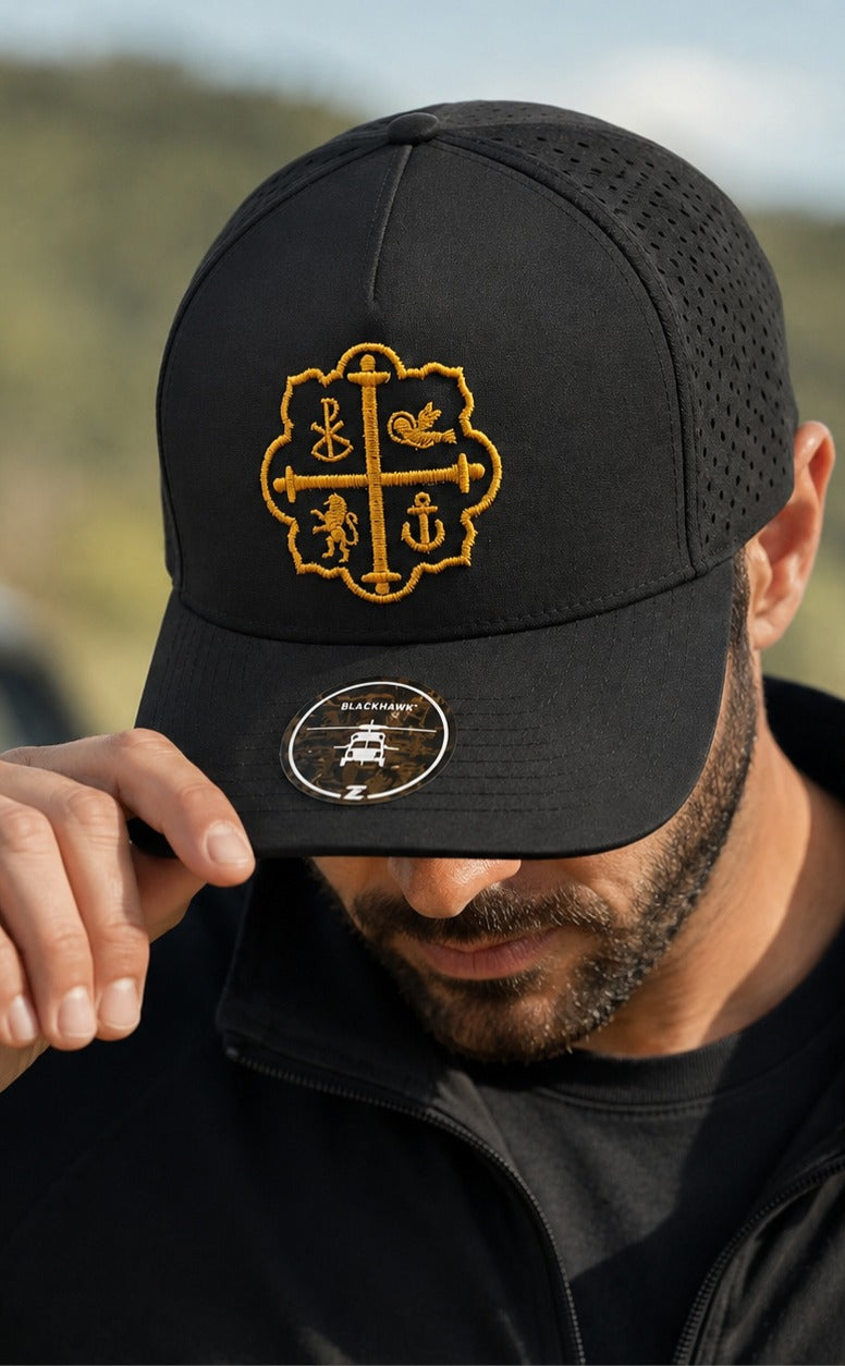 Embroidered Kingdom Black Snapback, model