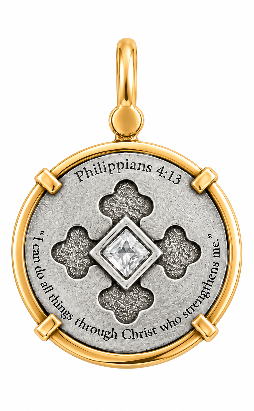 Kingdom Nano Bible Coin Necklace by Vincent Peach, view 2