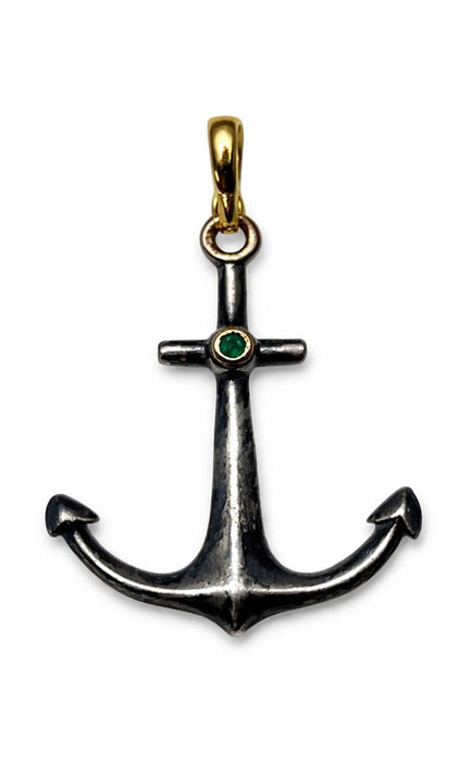 Anchor of the Crown Emerald Pendant by Vincent Peach