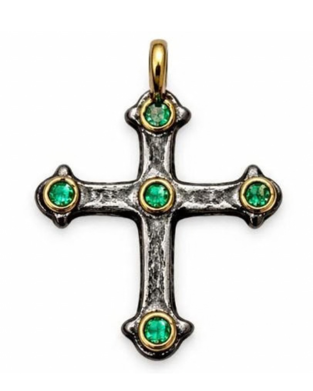 Cathedral Emerald Cross Pendant by Vincent Peach