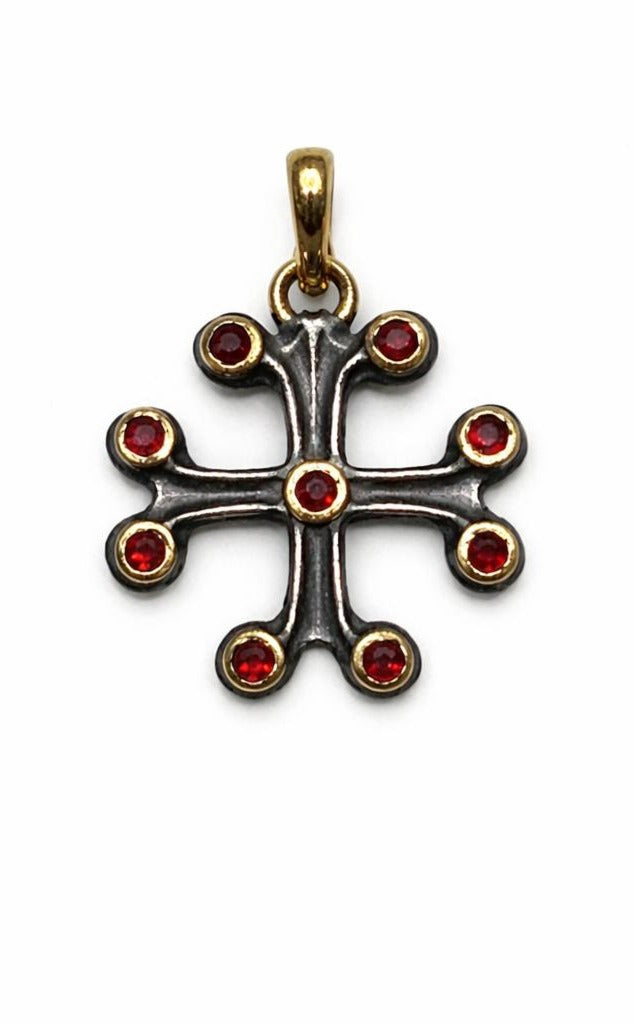 Crimson Crown Pendant, front