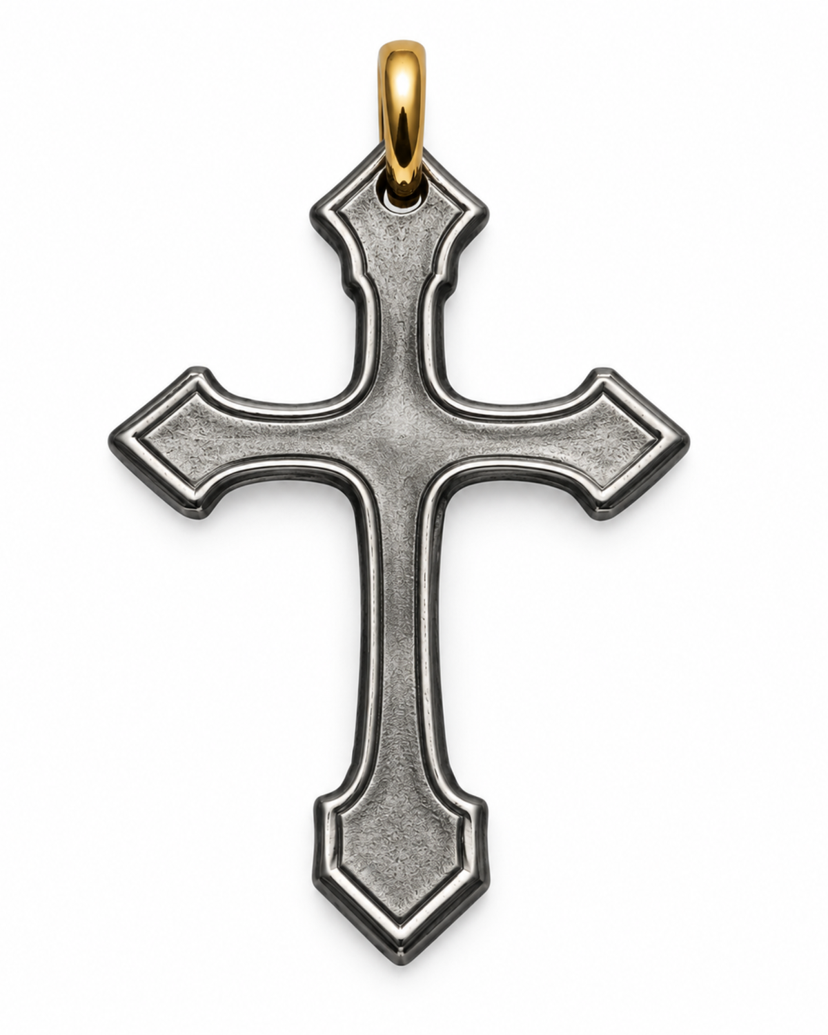 Devotion Garnet Cross Pendant by Vincent Peach, view 2