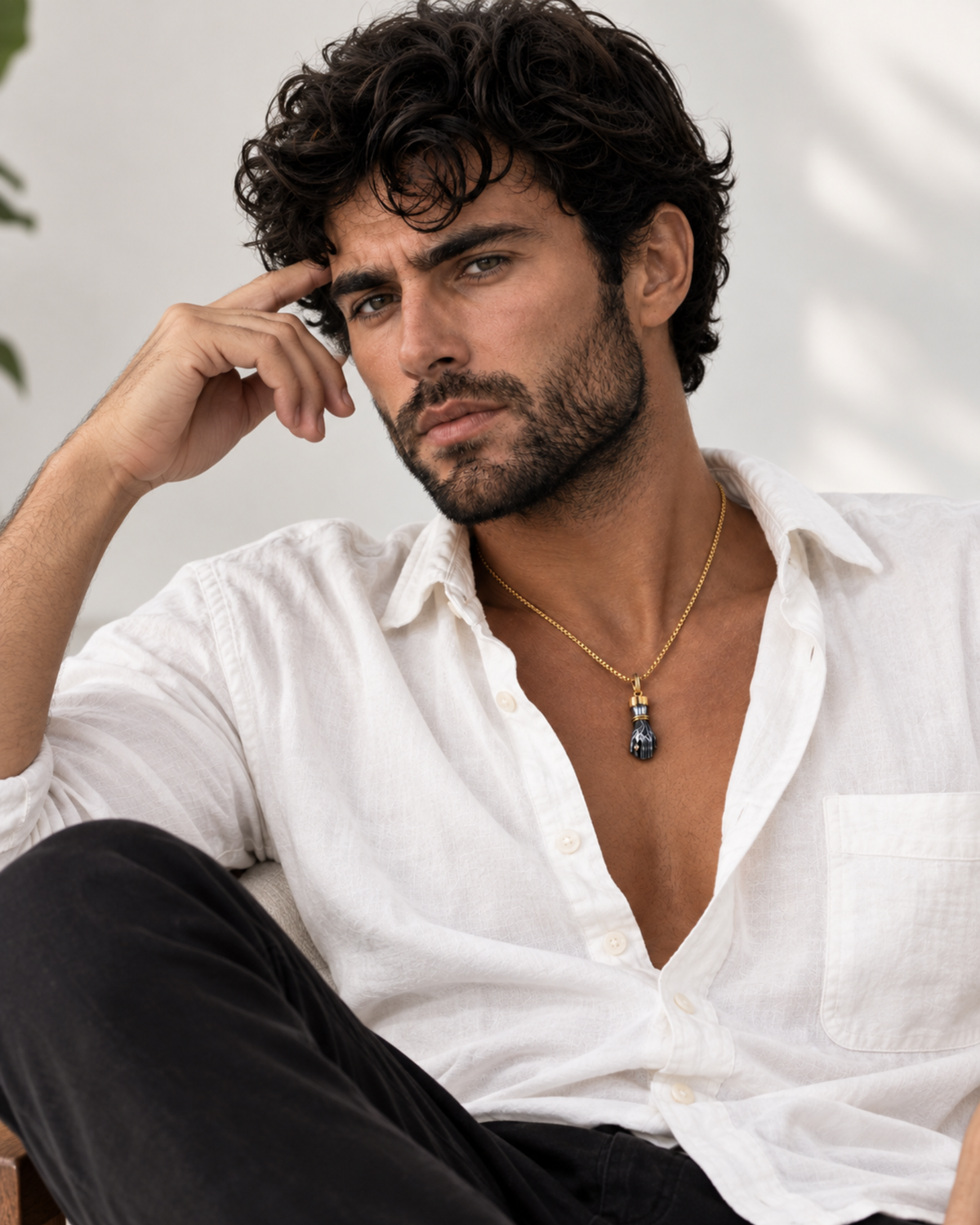 Figa Charm Diamond Pendant by Vincent Peach, view 6