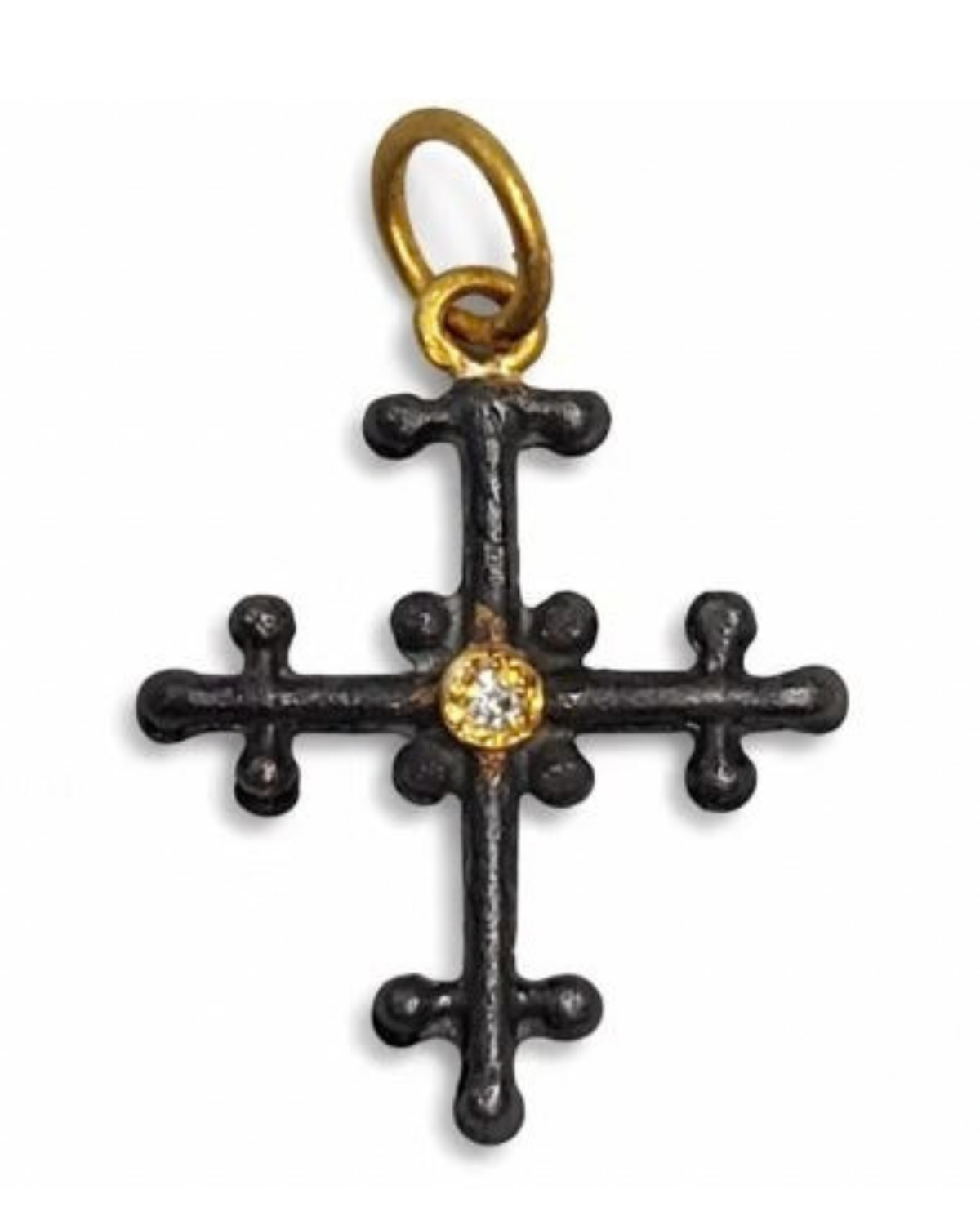 Jerusalem Diamond Cross Pendant by Vincent Peach