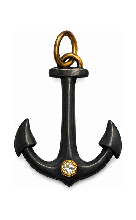 Navigator Diamond Anchor Pendant, Classic by Vincent Peach