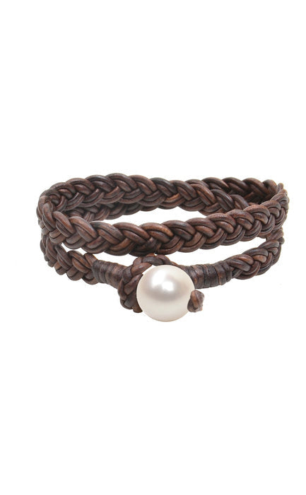 Double Wrap Flat Braid Bracelet | Freshwater