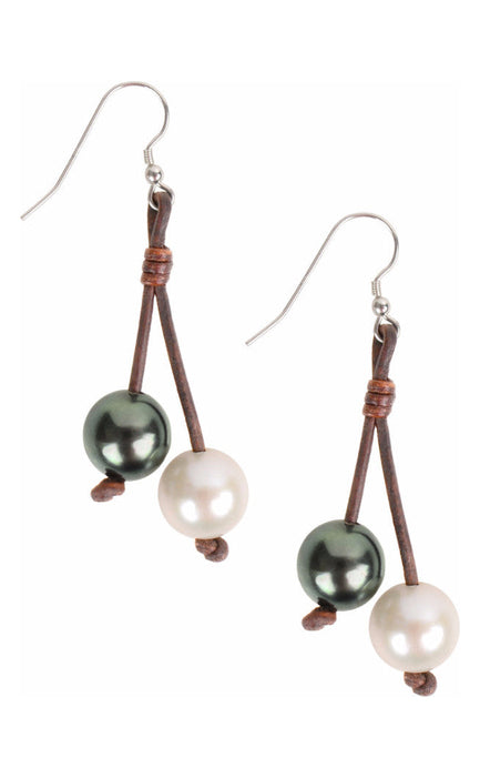 Mixed Pearl Boho Tassel Earrings by Vincent Peach