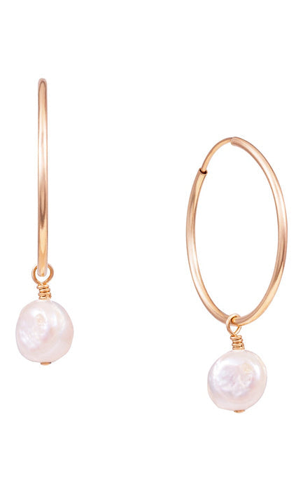 Everyday Biltmore Pearl Hoops by Vincent Peach