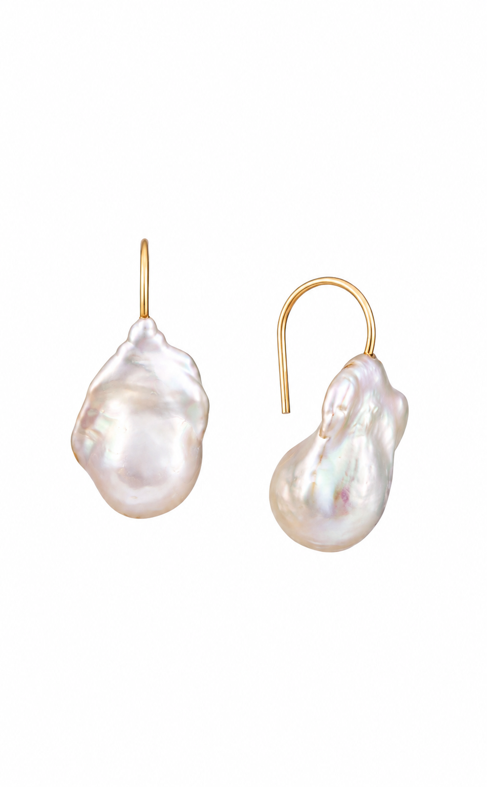 Horseshoe Baroque Pearl Drop Earrings by Vincent Peach