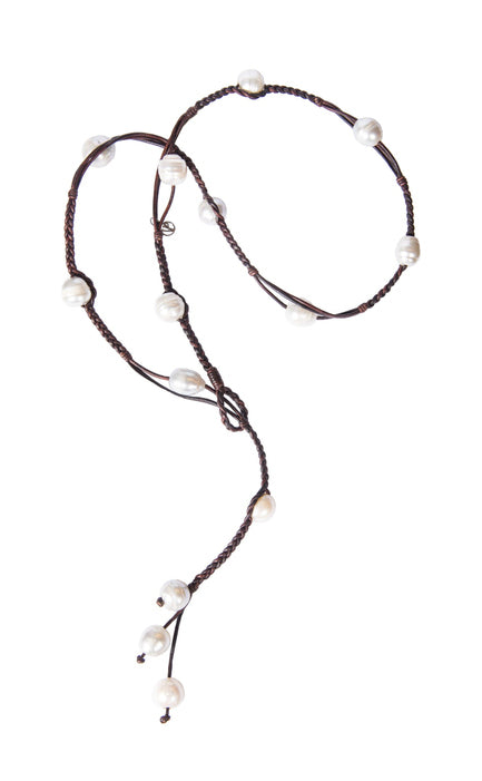 South Sea Pearl Bohemian Lariat by Vincent Peach