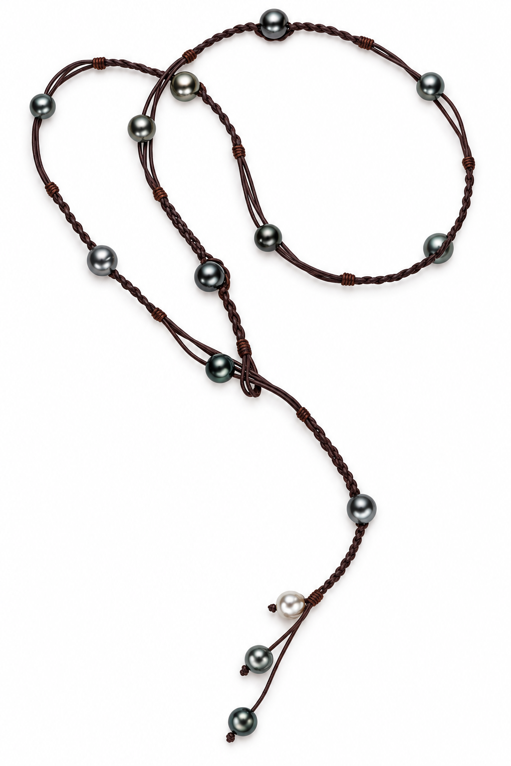 Tahitian Pearl Bohemian Lariat by Vincent Peach, view 2