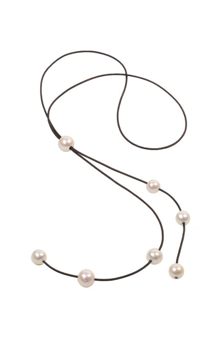 Freshwater Pearl Bolo Cascade Necklace by Vincent Peach