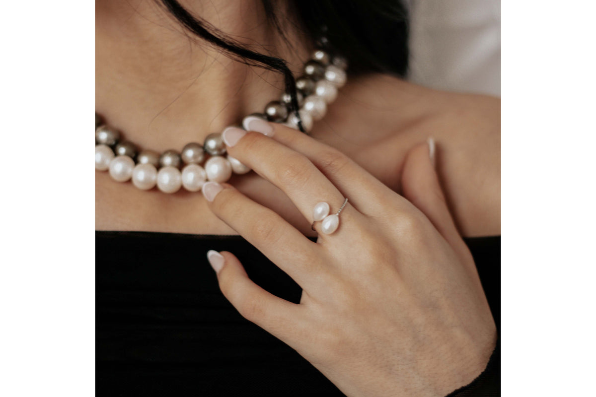 Sterling Silver Freshwater Pearl Ring by Vincent Peach, view 3