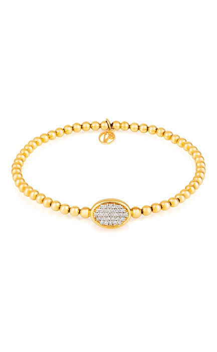 Stirata Rhodium Bracelet, 4mm by Vincent Peach