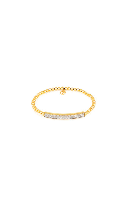 Stirata Gold Lab Diamond Cross Bracelet by Vincent Peach