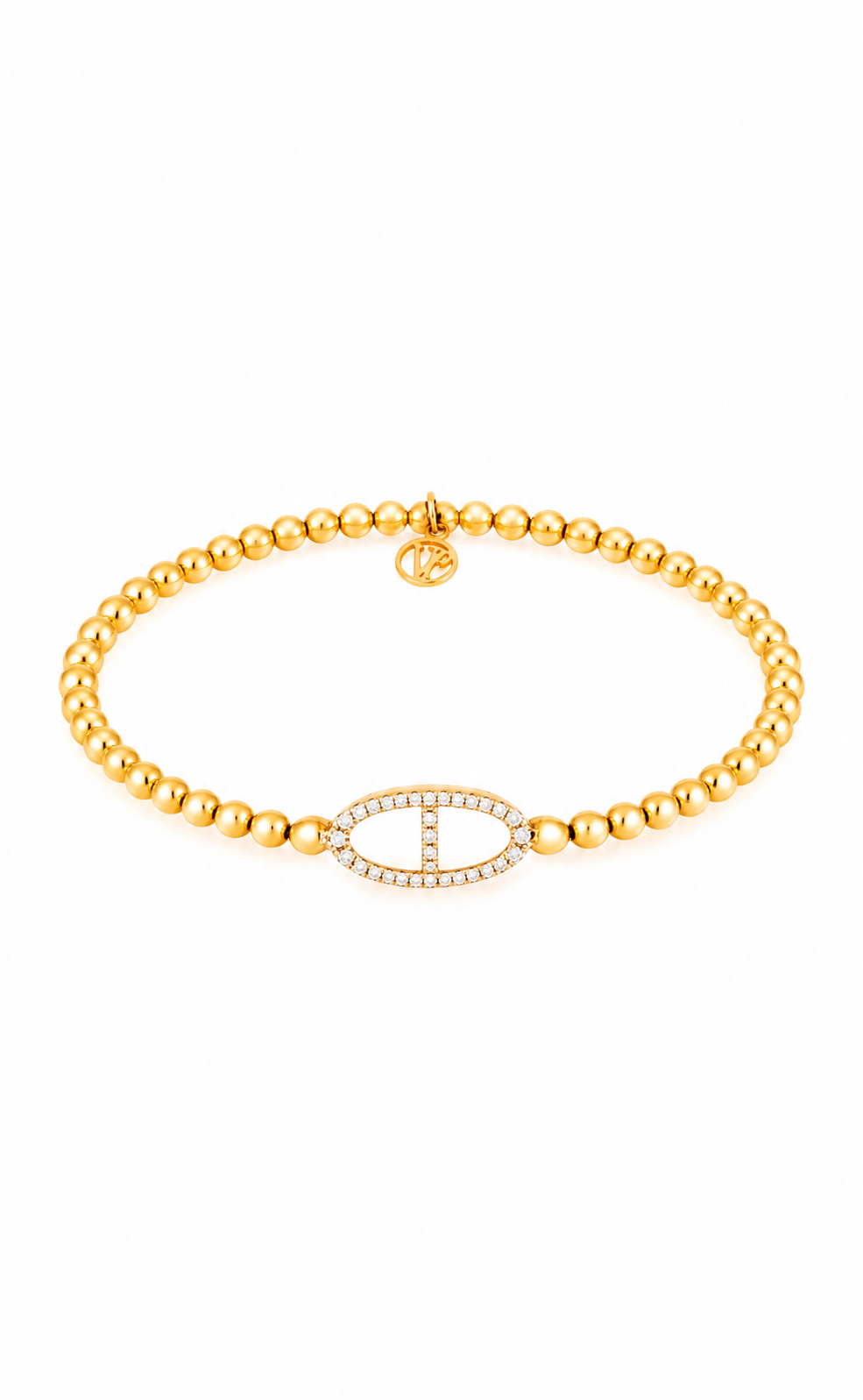 Stirata Gold Diamond Ball Bracelet by Vincent Peach