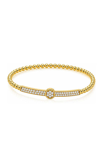 Stirata Gold Diamond Stretch Bracelet by Vincent Peach
