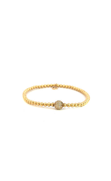 Stirata Diamond Bead Stretch Bracelet by Vincent Peach