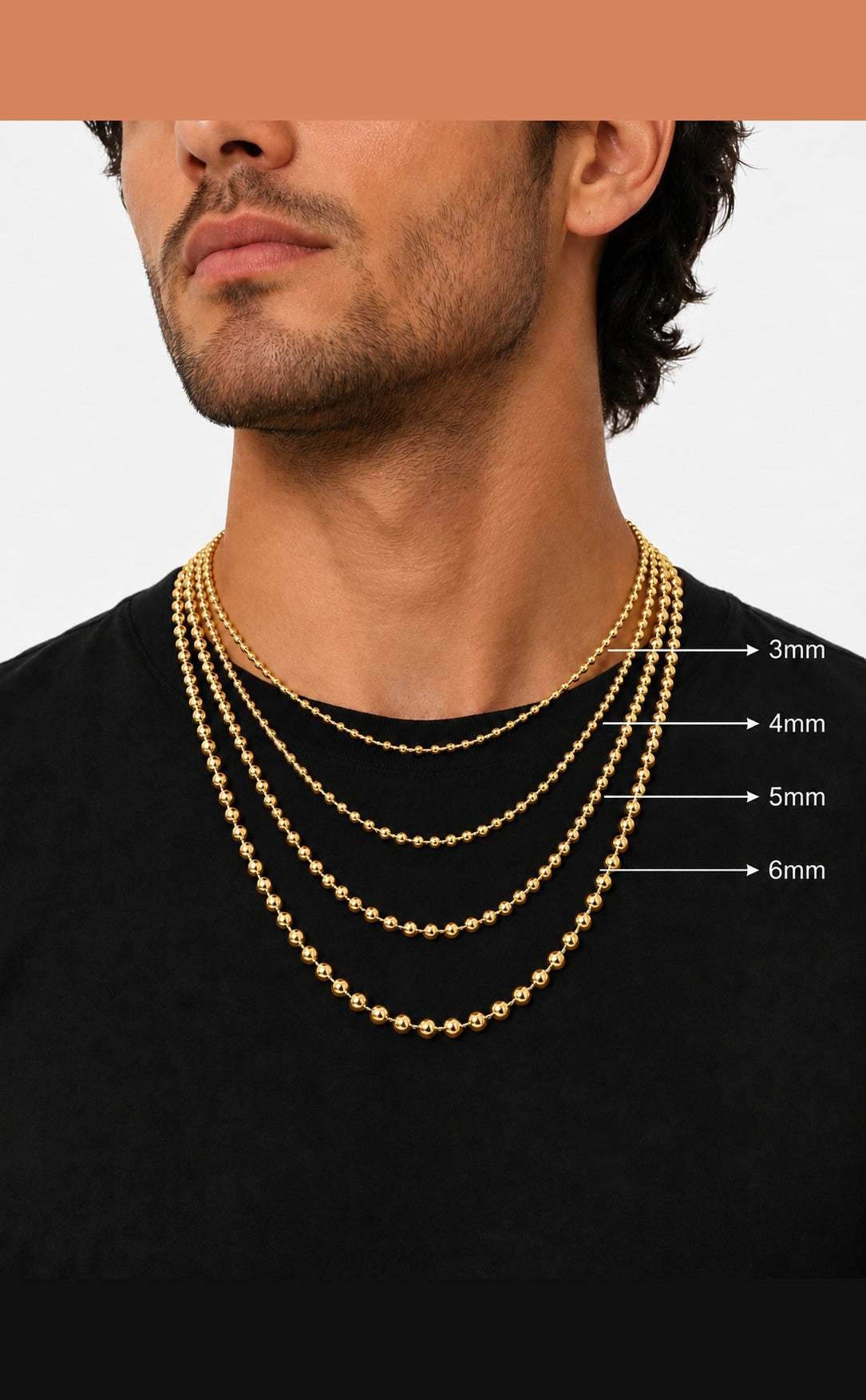 Ball Chain in 18K Gold by Vincent Peach, view 7