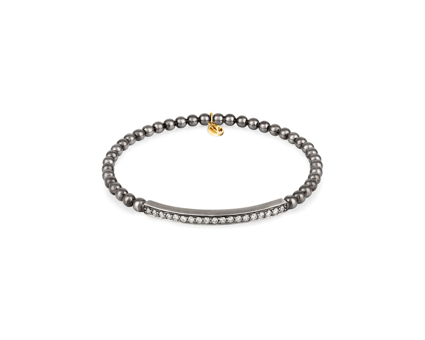 Sterling Silver Diamond Bar Stretch Bracelet - Vincent Peach Fine Jewelry