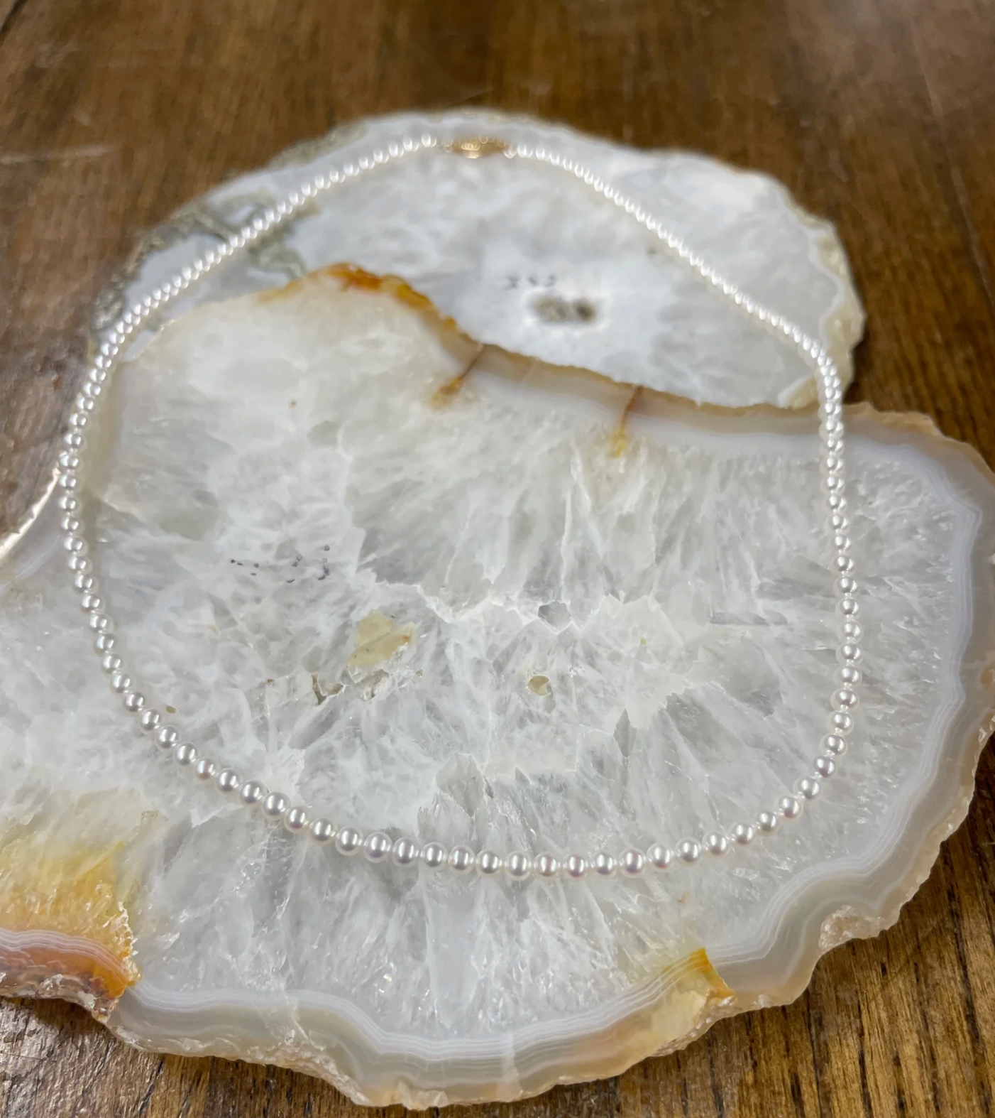 Seed Pearls Necklace | Gold Clasp - Vincent Peach Fine Jewelry