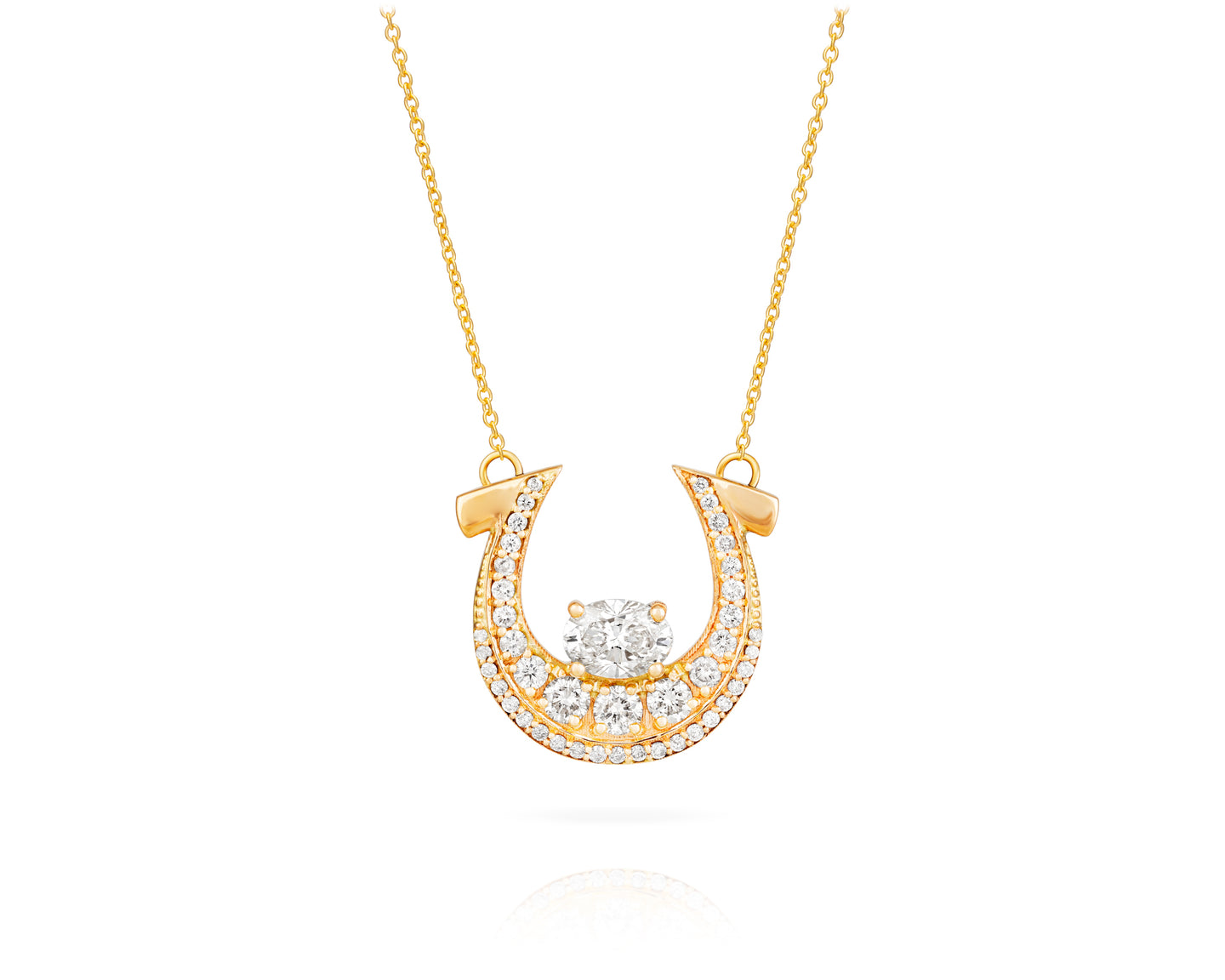Diamond Horseshoe Necklace - Vincent Peach Fine Jewelry