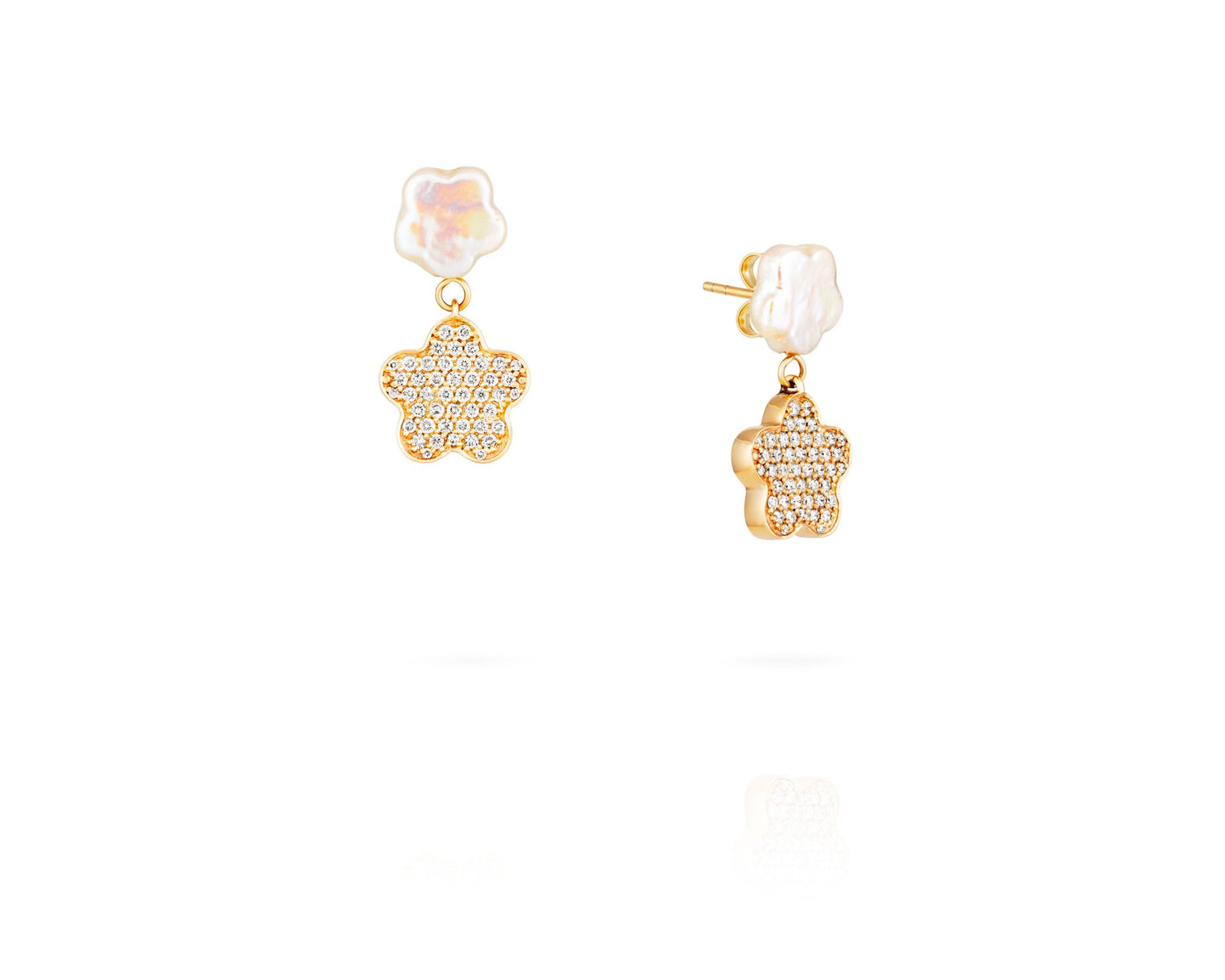 Clover Double Drop Earrings - Vincent Peach Fine Jewelry