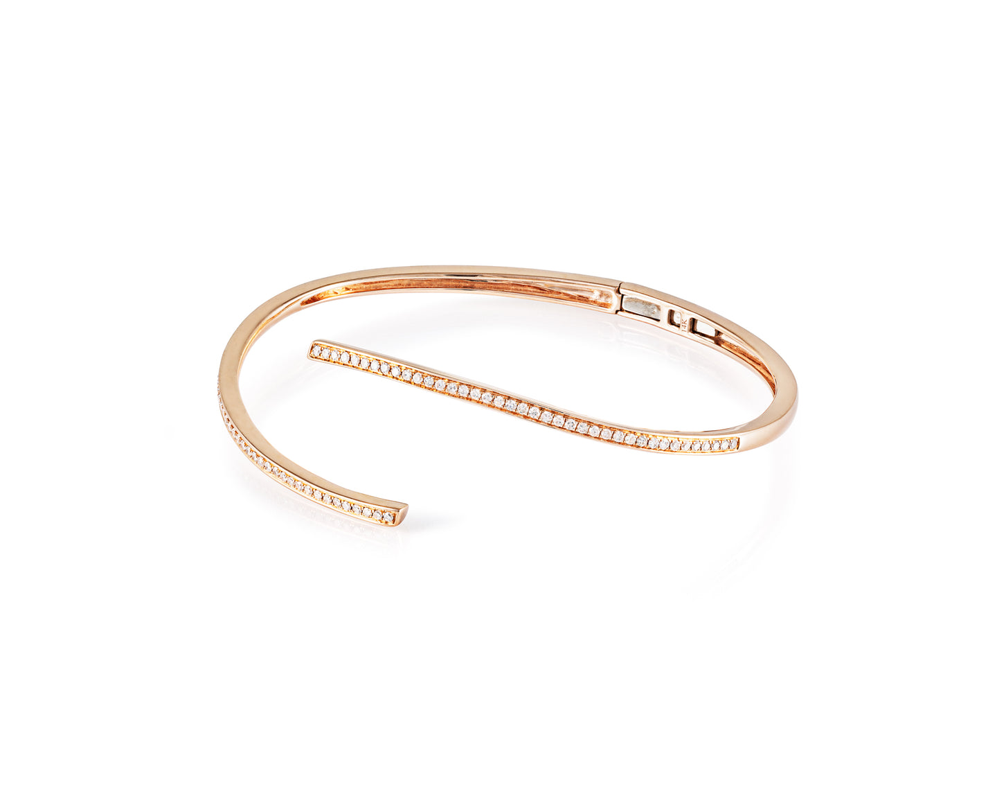 .55ct Diamond, 14kt Rose Gold Open Bangle Nashville Vincent Peach Fine Jewelry